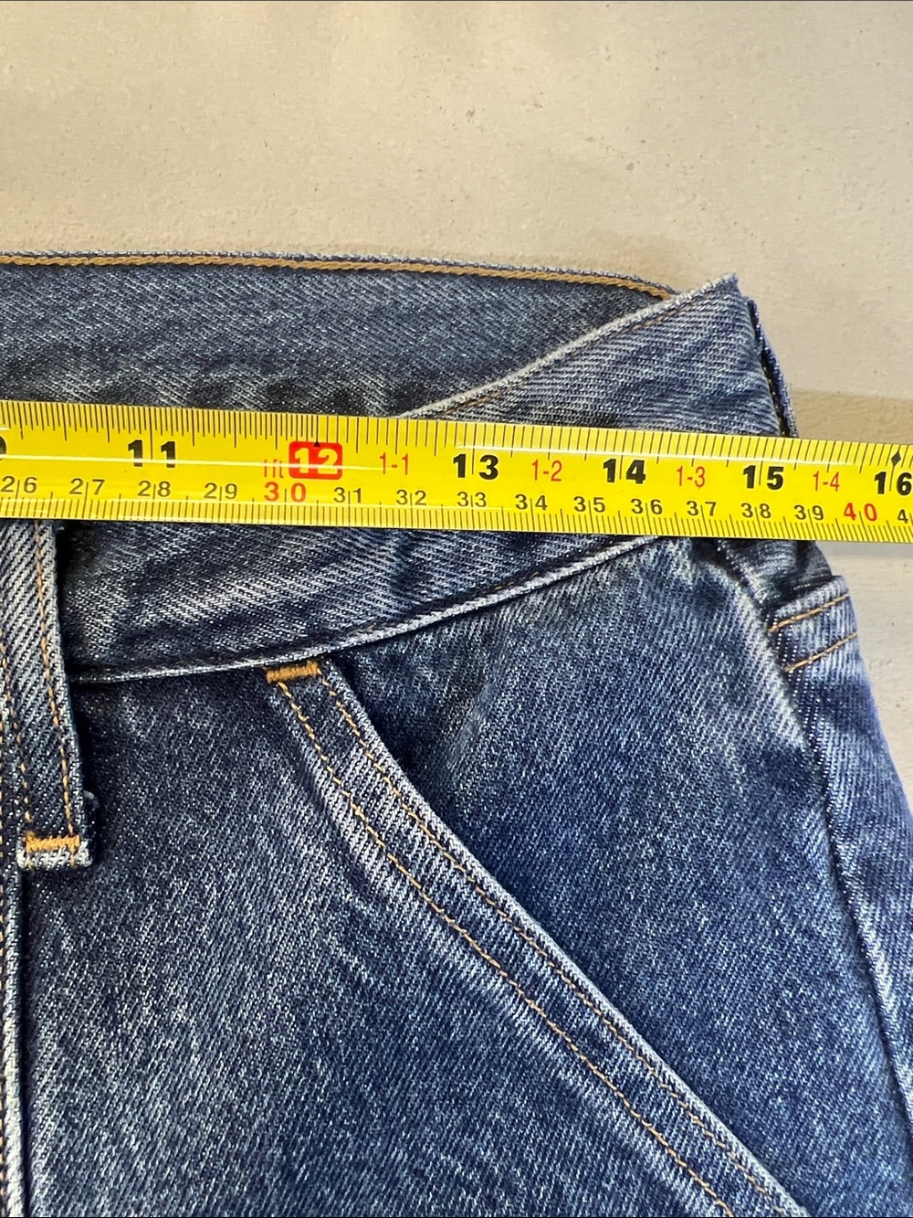 Men's Blue Panel-Detail Jeans - Picture 4 of 6